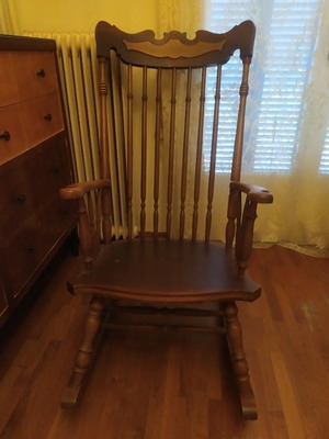 Wooden rocking chair