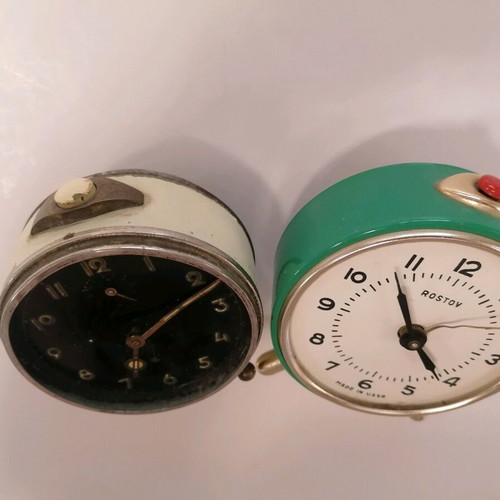 Vintage Rostov USSR and Kienzle table clocks used