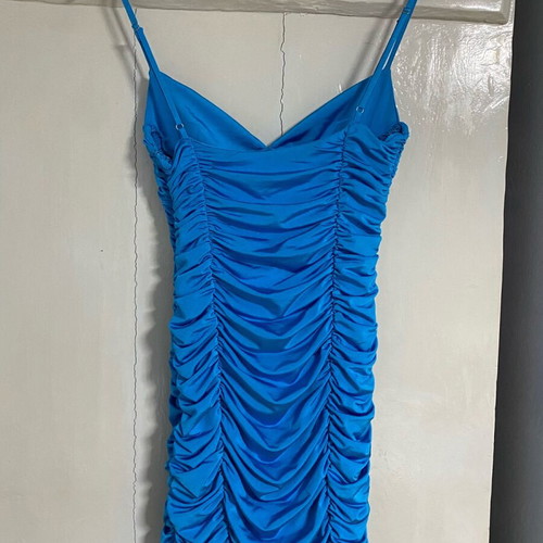 Draped corset style dress Zara like new, blue, size S