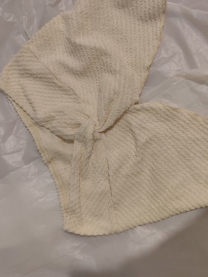 Top beige strapless tie-front like new