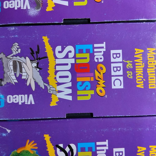 The Ozmo English Show BBC VHS set like new, 9 tapes incomplete