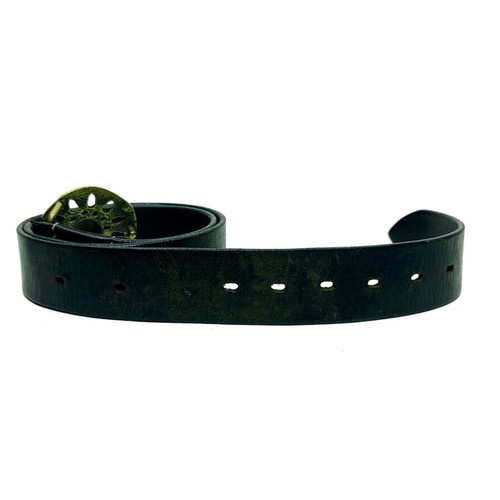 Alphabelts 95 Vintage Leather Belt with Brass Buckle