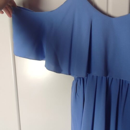 Off Shoulder Dress with Ruffles like new, Pink or Sky Blue, S/M
