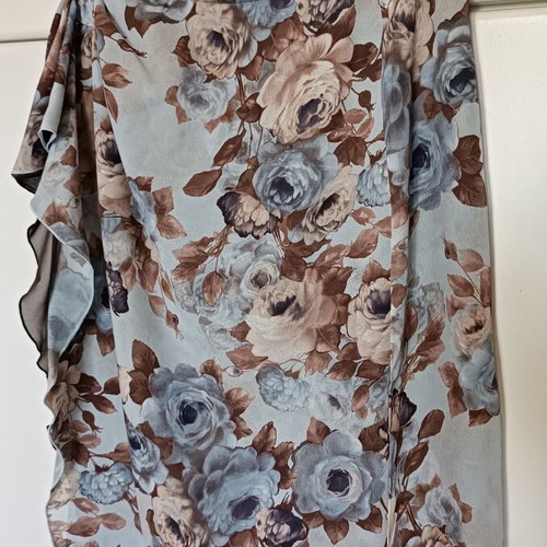 Vintage floral wrap skirt and top set, size M/L
