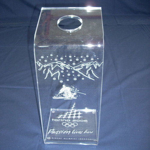 Olympic Torch Torino 2006 new glass base