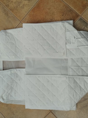 IKEA Protective Crib Bumper like new, white, 0.70x1.40 m