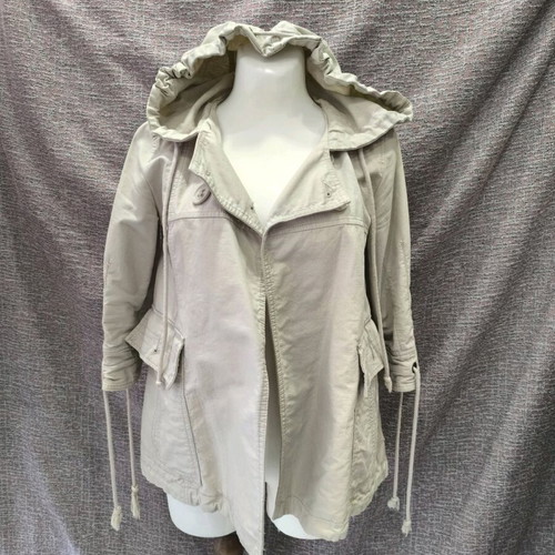Zara traffic summer cotton parka size S like new beige