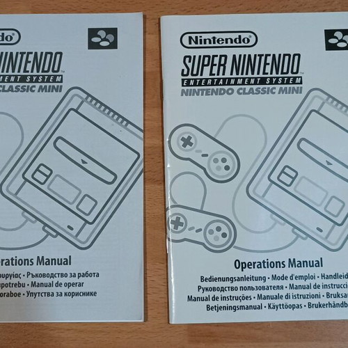 Super Nintendo Mini manual book new