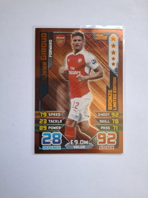 Topps Match Attax Premier League 2015-16 Olivier Giroud Bronze Limited Edition