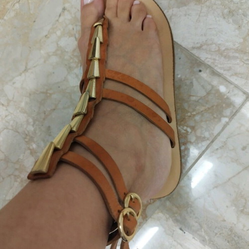 Leather handmade sandals Sofia Manta used, size 37