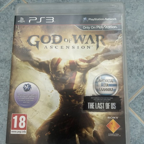 God of War Ascension PS3 game like new, Greek version
