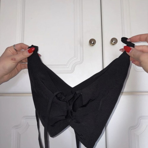Shein black top with cords like new