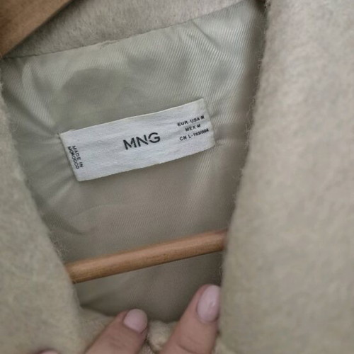 Mango Oversized μάλλινο jacket shacket μπεζ σαν καινούργιο