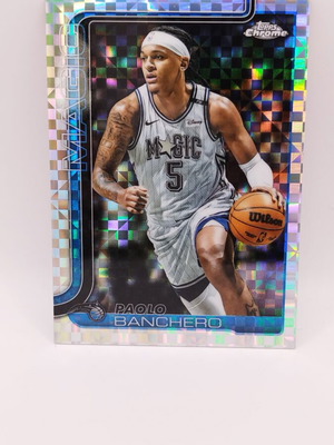 2025-26 Topps Chrome Basketball Paolo Banchero X-Fractor card like new