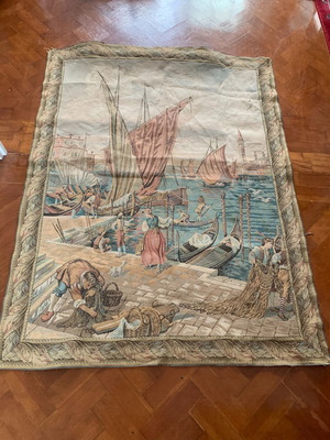Ταπισερί με ναυτικό θέμα σαν καινούργιο, μεγάλες διαστάσεις 150x117