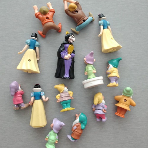 Snow White and The Seven Dwarfs Disney McDonald's Collectable Figures bundle of 14 used