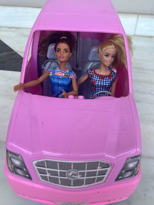 Barbie van and Cabrio car toy