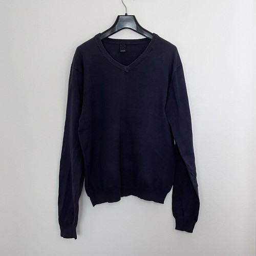 Bershka V-Neck Sweater 00s used, size Large, blue