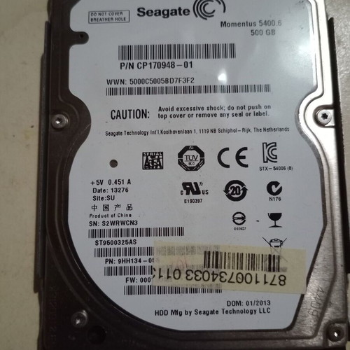 RAM memory and internal HDD hard drives used
