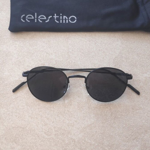 Celestino Oval Sunglasses Black New