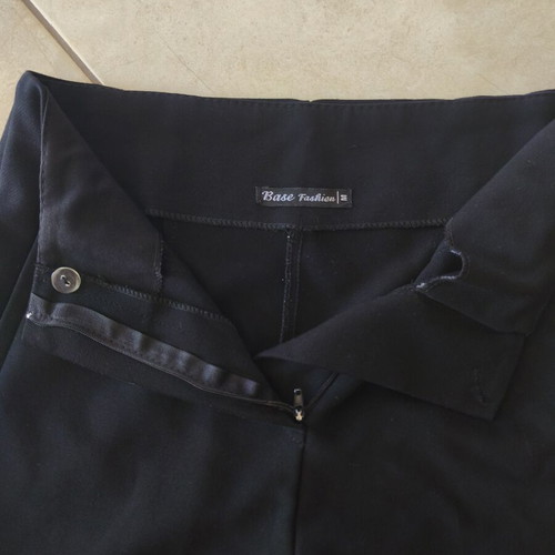 Fabric pants like new, classic high-waisted black, size M