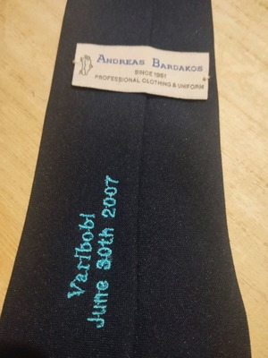 Blue tie used professional