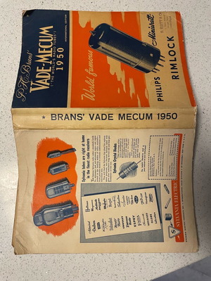 P.H. Brams Vade Mecum “The World’s Radio Tubes” 1950 like new