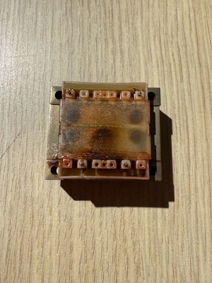 Burnt transformer used for Art