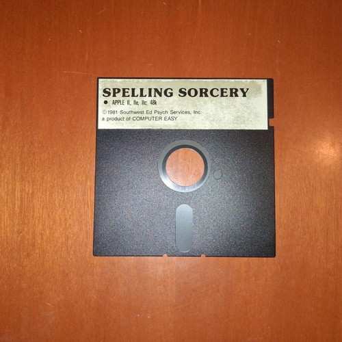5.25-inch floppy disk Spelling Sorcery for Apple II used