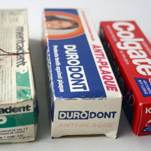 Vintage 70's Colgate Duro Dont Mentadent Toothpastes Pack of 3 new
