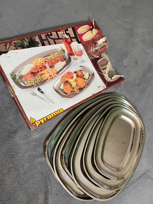 Pyramis πιατέλες σερβιρίσματος ανοξείδωτες, πακέτο 6, σαν καινούργιες