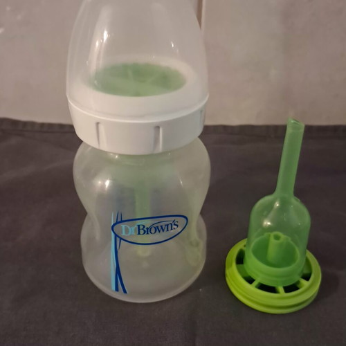 Dr Brown's plastic baby bottle 150ml, anticolic, wide neck