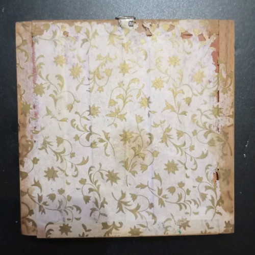 Ceramic tile used with girl and dove motif 9.5x9.5
