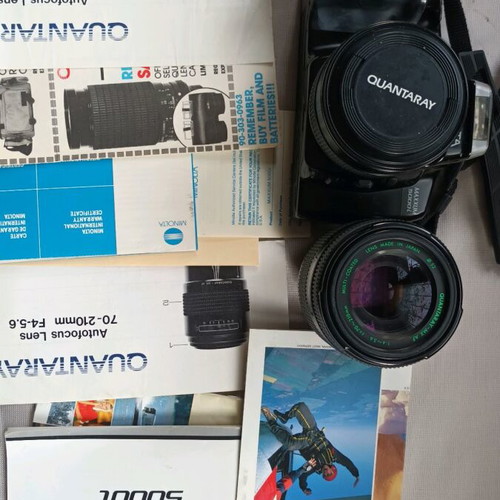 Minolta Maxxum 5000i analog 35mm camera used with 2 lenses