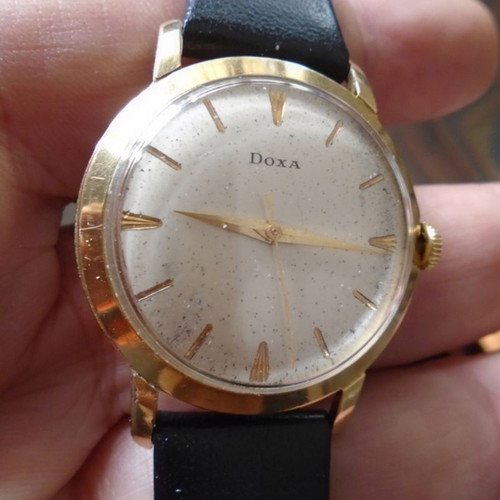 Doxa winding watch used, men's, white