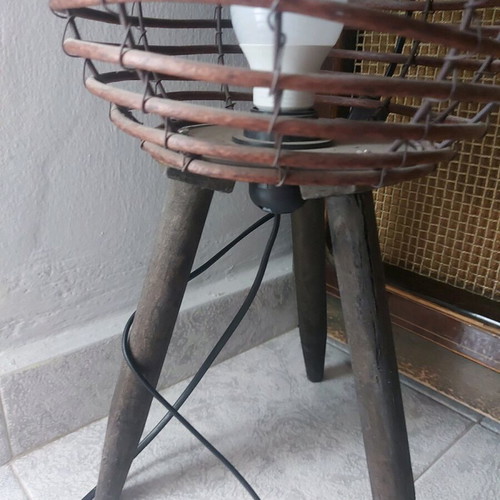 Floor lamp new, wooden, 60 cm height