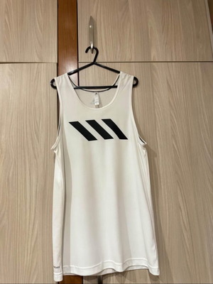 Adidas sleeveless white t-shirt Small like new