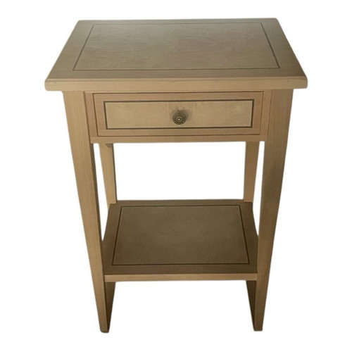 Wooden Beech Console with Marquetry and Drawer new