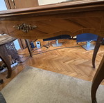 Vintage dining table with double surface