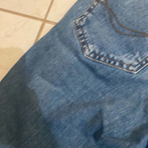 Pull & Bear men's denim bermuda shorts like new, size 32, blue
