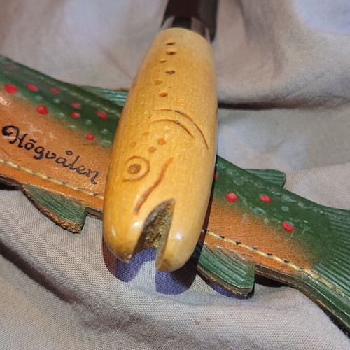 Mora Swedish Mini Knife with Leather Sheath, Vintage
