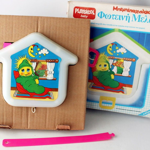 Vintage 80's Gloworm Playskool Baby El Greco light melody toy new