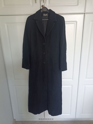 Sisan Club vintage wool maxi coat, black, size S
