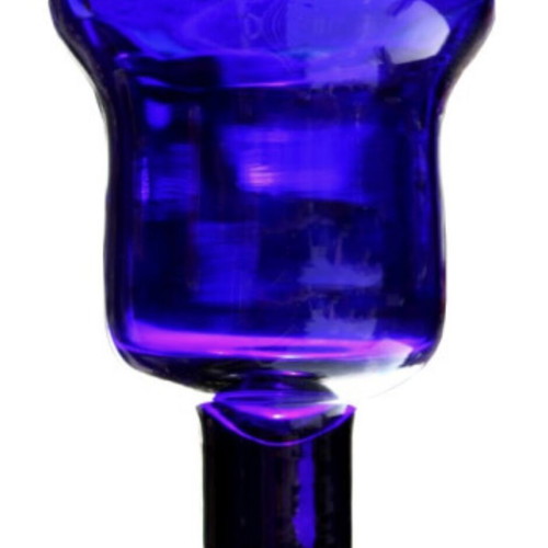 Bohemian Blue Crystal Candle Holders Set of 4 New