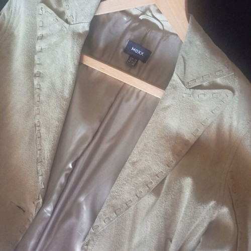 Mexx leather trench coat like new, slim fit, size L