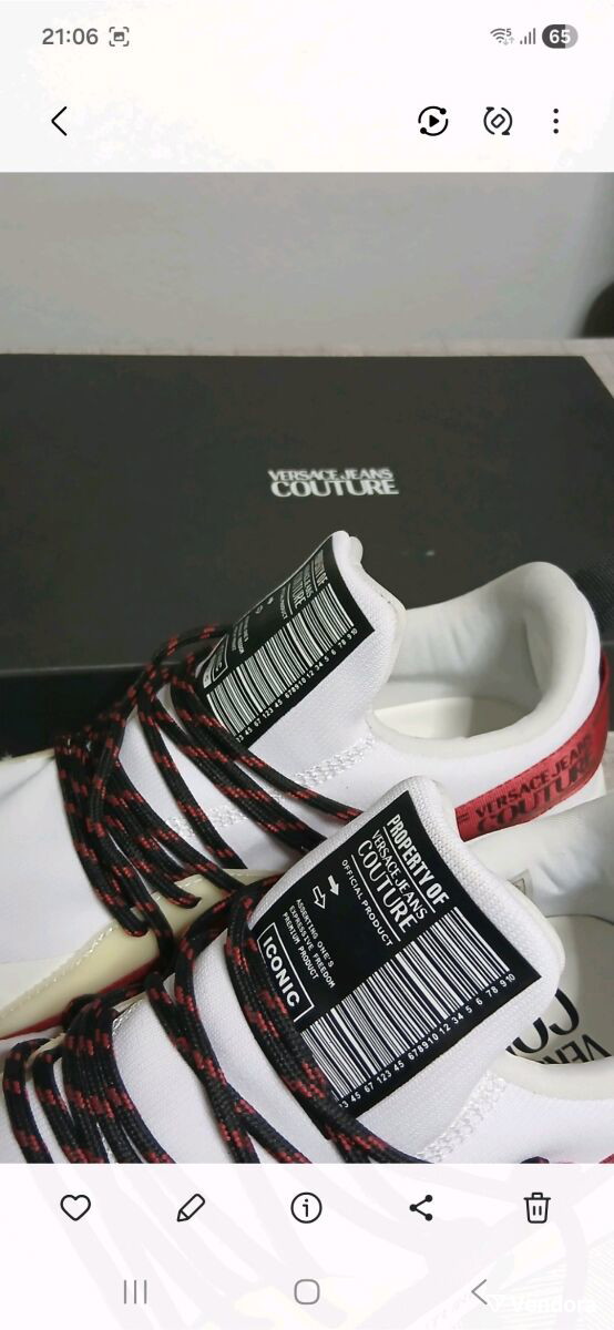 Versace athletic shoes like new, size -  75,00 - Vendora.gr