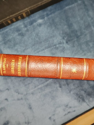 Public Economics book by P. Dertilis, vintage leatherbound