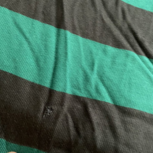 Lacoste sweater used with some flaws, size M, black and green