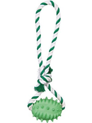 Παιχνίδι σκύλου Trixie Rugby Ball σε σχοινί 27cm καινούργιο