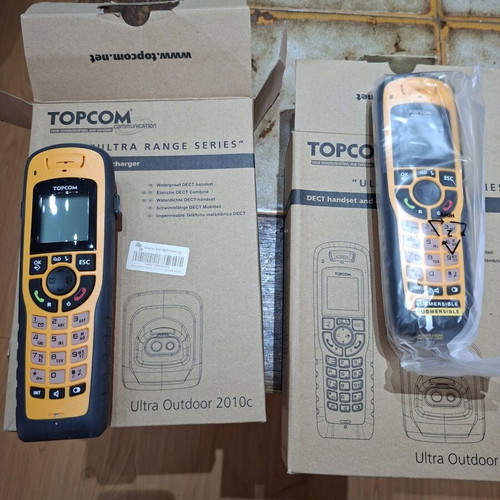 Topcom Ultra Outdoor 2010c cordless phones, new, pack of 2